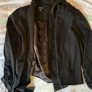 torrid Black Open-Front Draped Blazer